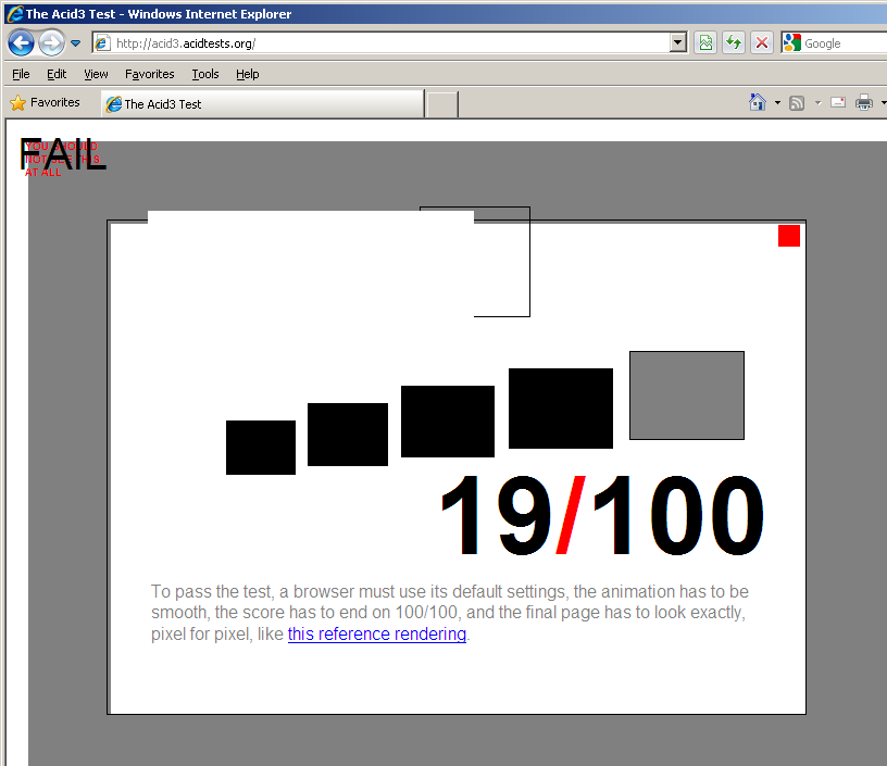 Acid3 pe IE8