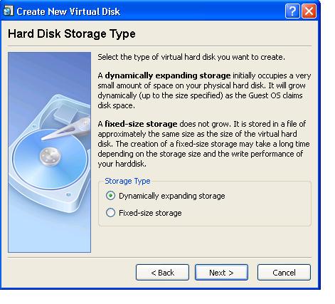 VirtualBox - definirea HDD