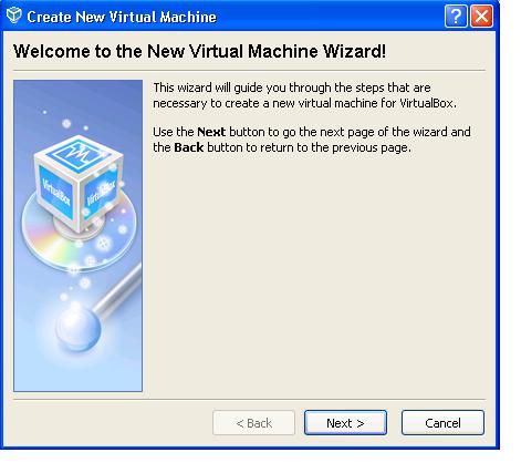 VirtualBox - new Machine