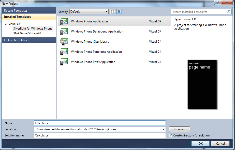 newWP7Application